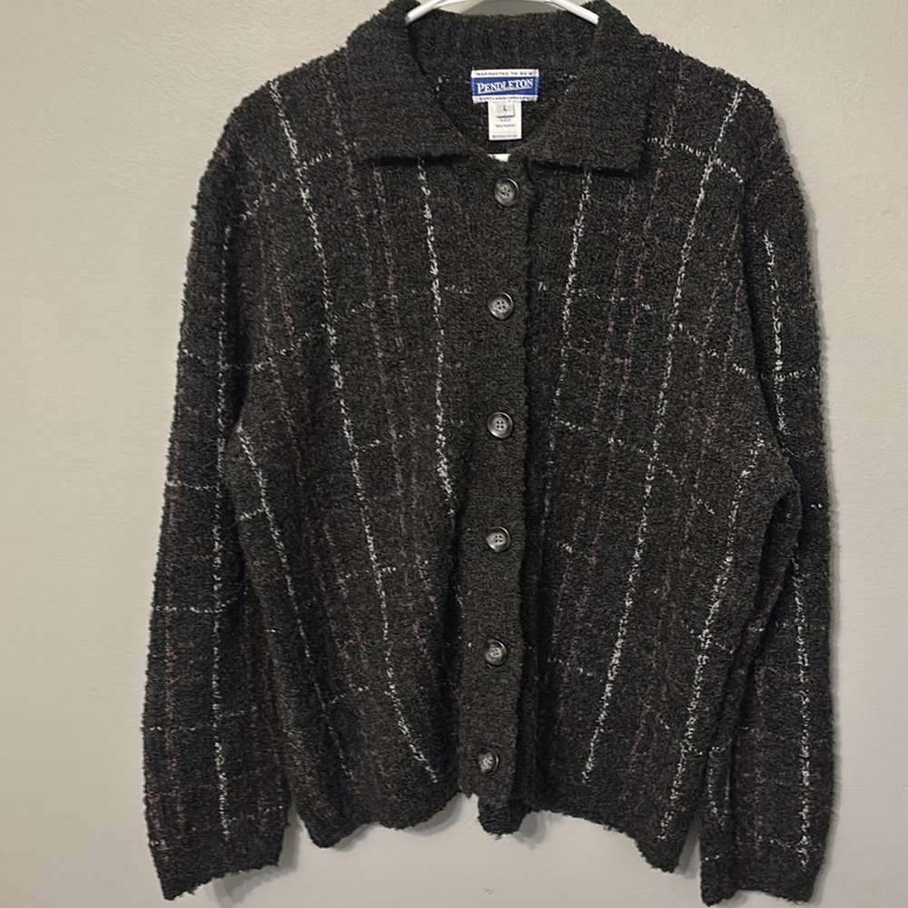 Pendleton Black Button-Up Cardigan - image 2